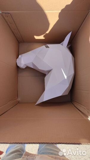 Маска Лошадь полигональная фигура