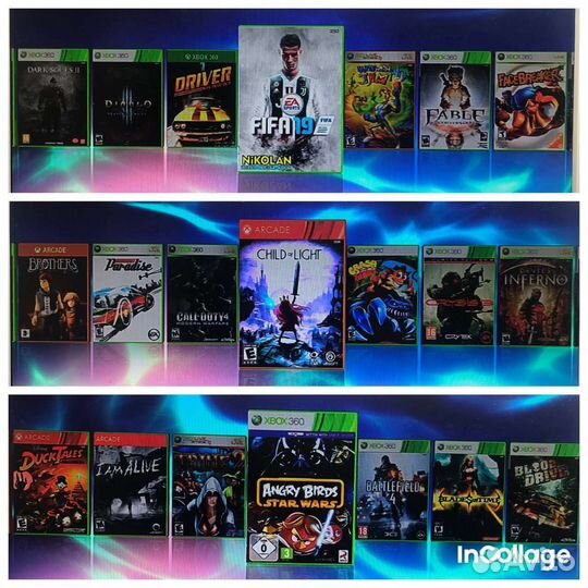 Xbox 360 slim + 60 игр