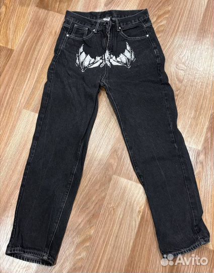 Джинсы широкие y2k черные