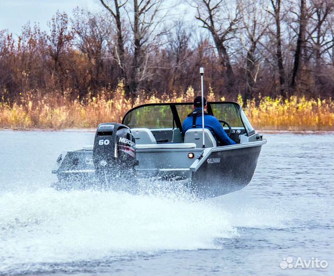 Волжанка 46 Fish с мотором Mercury F60