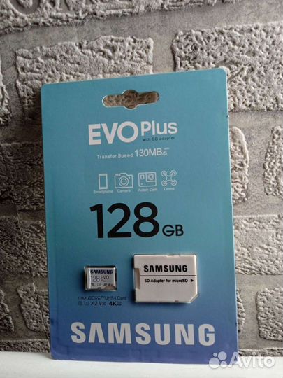 Карта памяти Samsung micro sd 128 gb