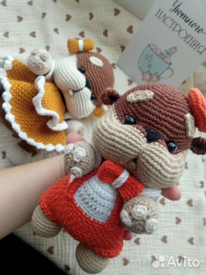 Вязанная игрушка Выдренок