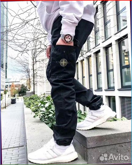Спортивные карго штаны Stone Island (Лучшее качество)