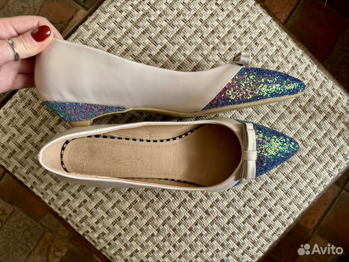 Балетки с блёстками