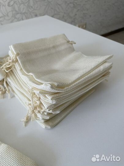 Мешочки льняные эко для свечей и саше