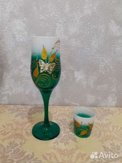 Хрустальный набор. Фужеры и стопочки. Времен СССР