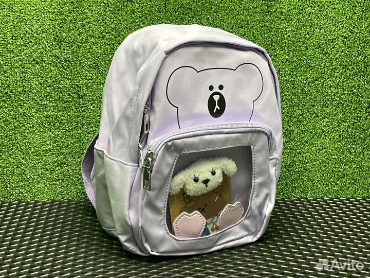 Рюкзак детский со значком Мишкой