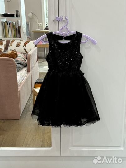 Платье для девочки 104 черное нарядное