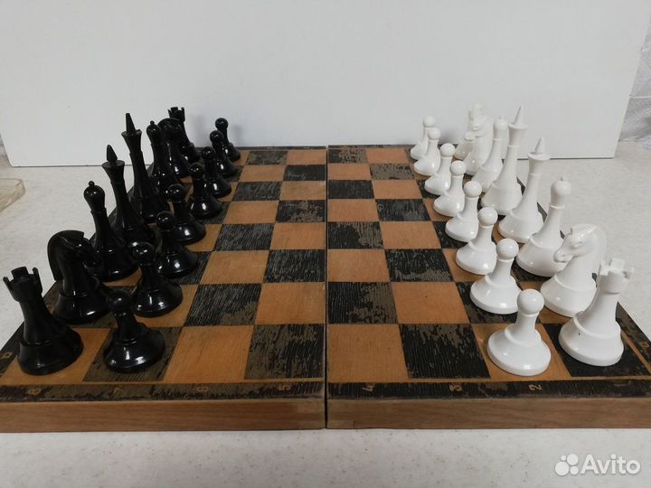 Шахматы СССР Крупные фигуры Пластик