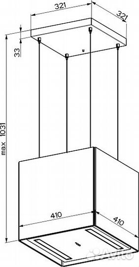 Вытяжка faber soft cube verde comodoro (345.0606.176)