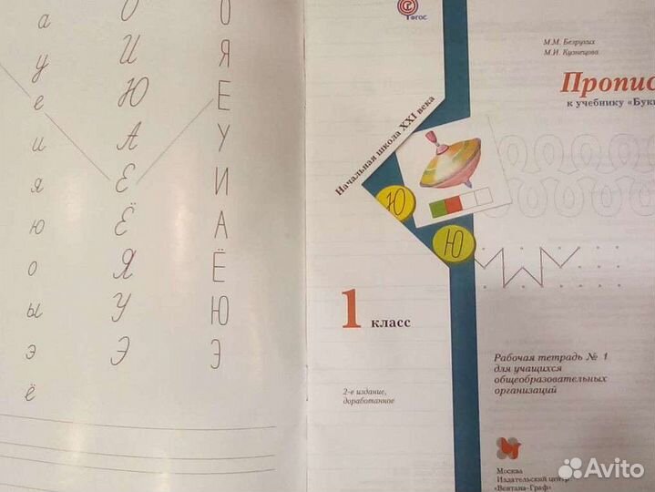 Рабочая тетрадь Прописи 1 класс