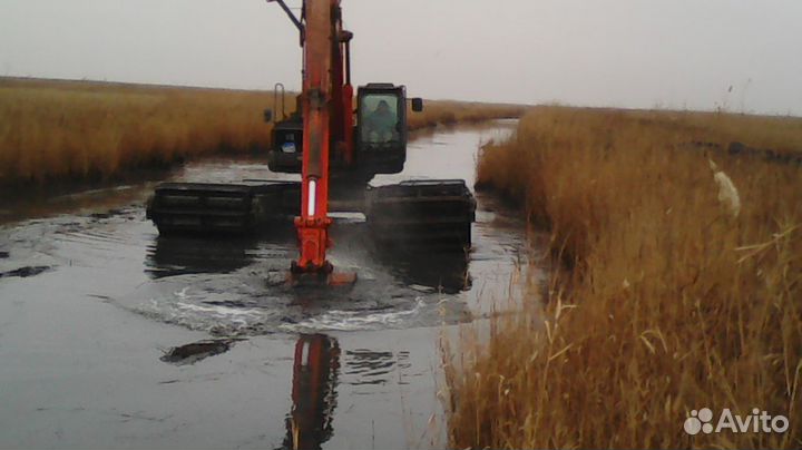 Экскаватор плавающий. Аренда экскаватора