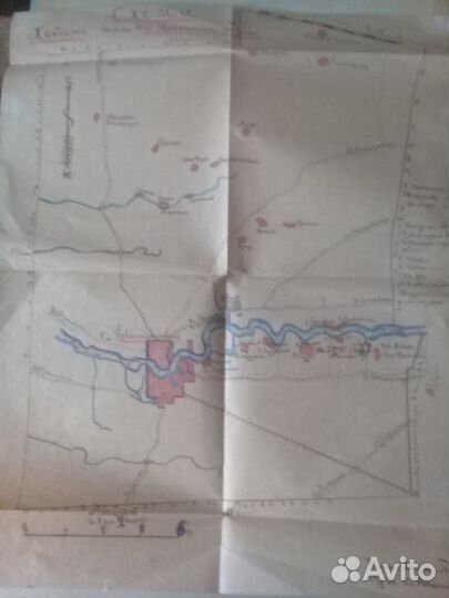 Схема хуторов юрта ст. Новоплатнировской. 1923 г