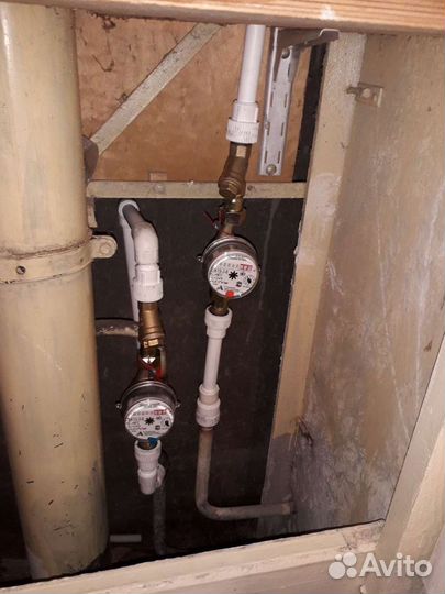 Услуги сантехника, установка и замена счётчиков, п