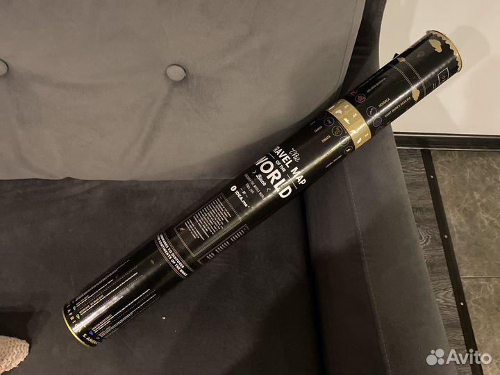 Новая скретч Карта мира в тубусе