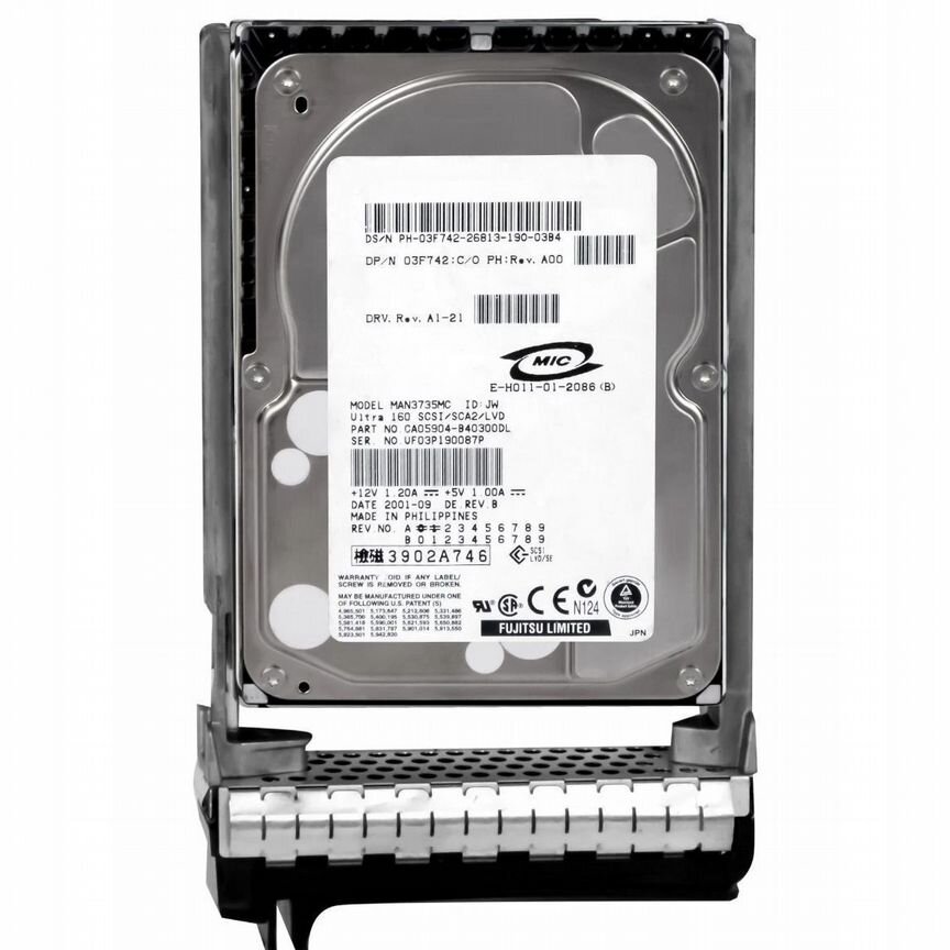 [3F742] Жесткий Диск Dell 73gb U160scsi 3.5" Hdd 3f742