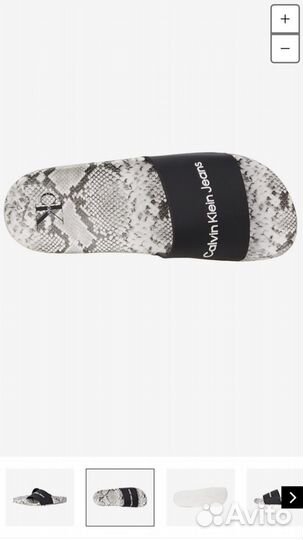 Шлепанцы Calvin Klein (черн, бел)., 8М. оригинал