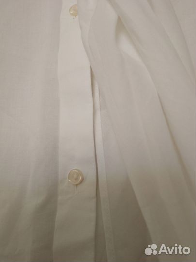 Блузка офисная, белый батист с бантом