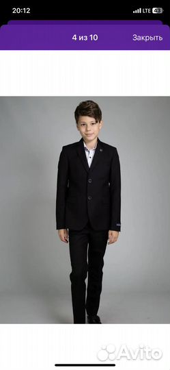 Школьный костюм для мальчика 134 черный