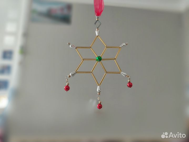 Ёлочная игрушка монтажная стеклярус