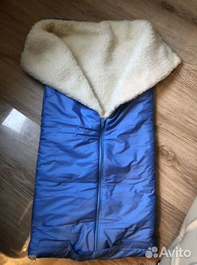 Конверт-одеяло на молнии овчина