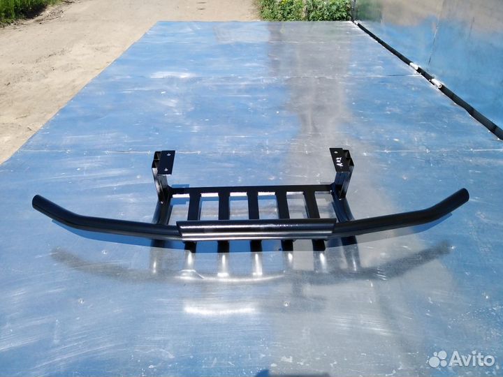 Двойная защита переднего бампера УАЗ