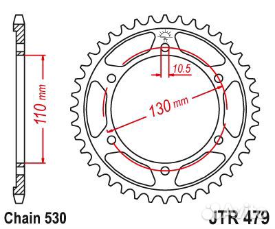 JT Звезда цепного привода JTR479.48ZBK