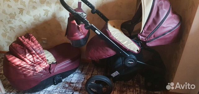 Коляска 2 в 1 эко кожа