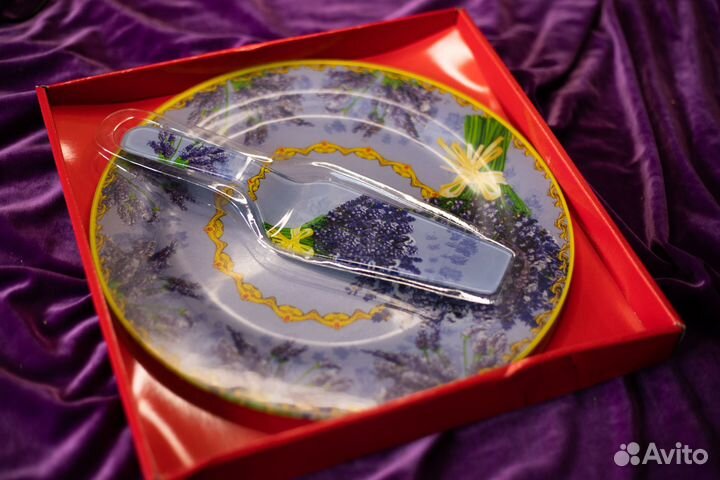 Тарелка для торта с лопаткой