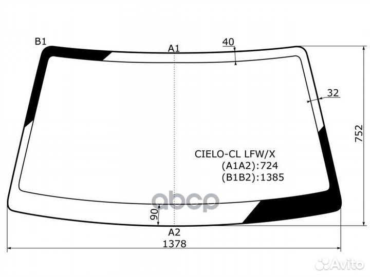 Стекло лобовое daewoo nexia 95-16 cielo-CL LFW