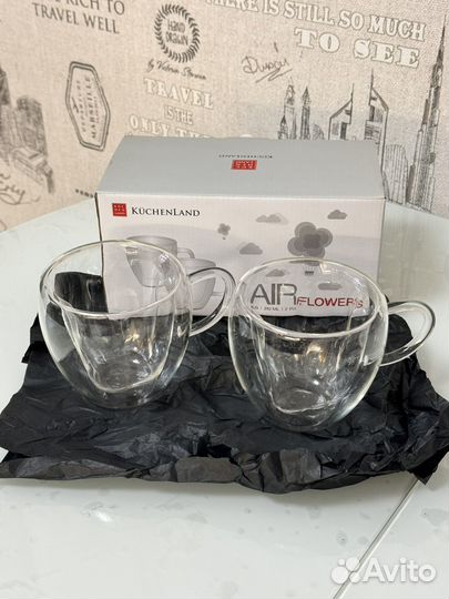 Кружка kuchenland двойное стекло