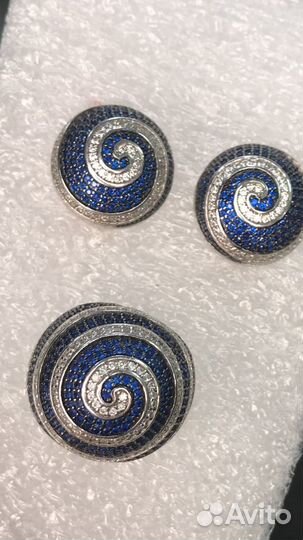 Серебряные серьги кольцо