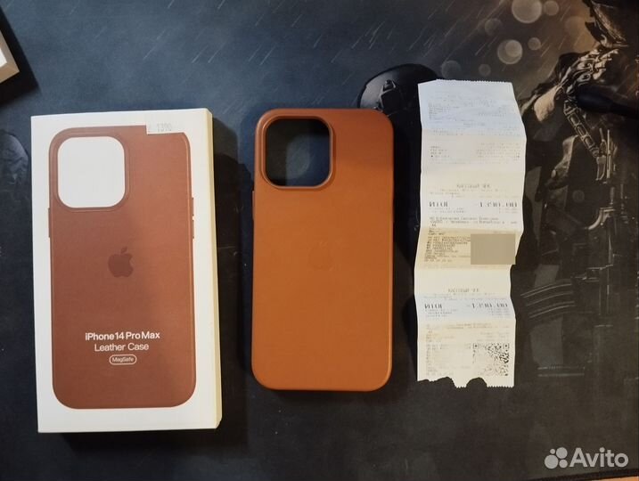 Кожаный чехол iPhone 14 Pro max