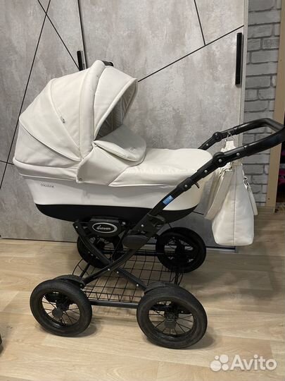 Коляска 2в1 Aroteam cocoline (белая кожа)