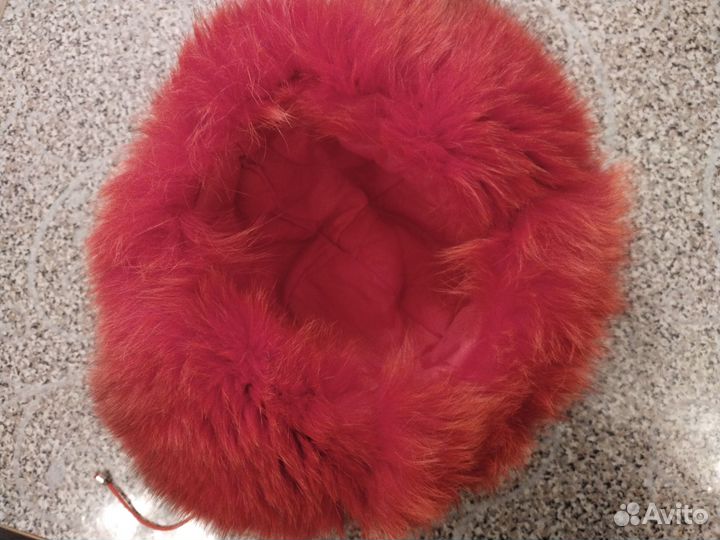 Шапка-ушанка женская, песец, новая
