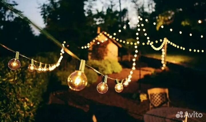 Украшение дома гирляндой