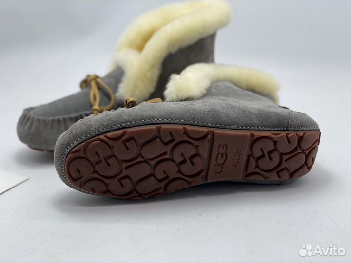 UGG alena grey мокасины женские