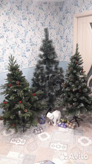 Елка искусственная + украшения в подарок