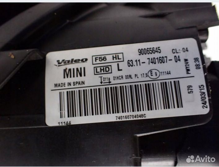 Фара mini Cooper f56 f57 f54