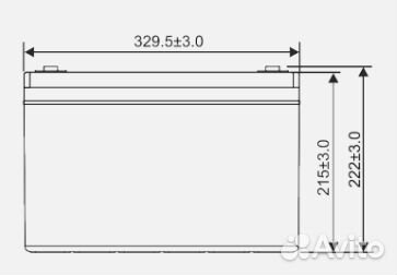 Аккумулятор лодочный WBR Marine MB 100-12 AGM