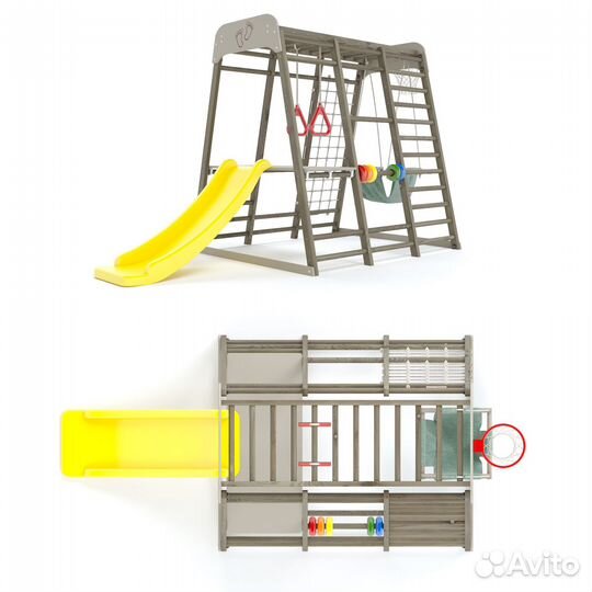 Шведская стенка со скалодромом