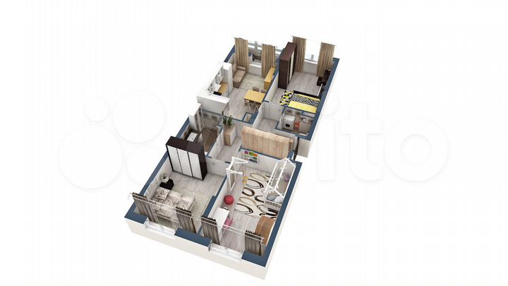 3-к. квартира, 80 м², 3/17 эт.