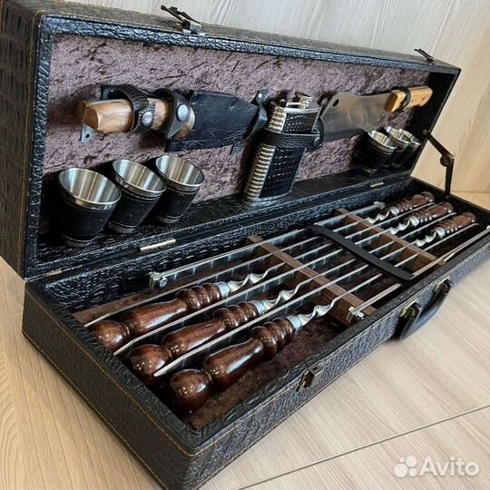 Шашлычный набор «Компакт-1», нож, подарок, шампура