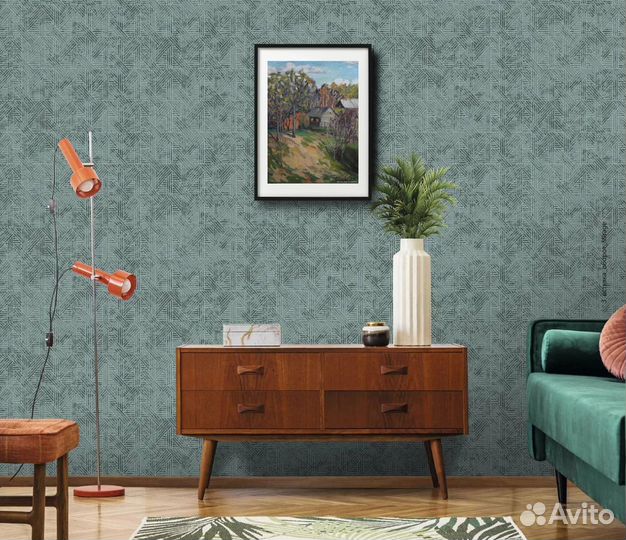 Картина маслом живопись деревенский пейзаж