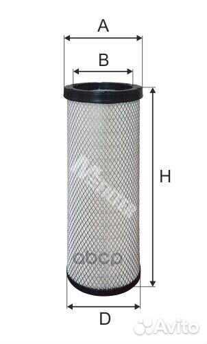 A833/1 фильтр воздушный вставка H472 D149.5 d