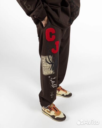 Штаны Travis Scott Flare Sweatpants Brown