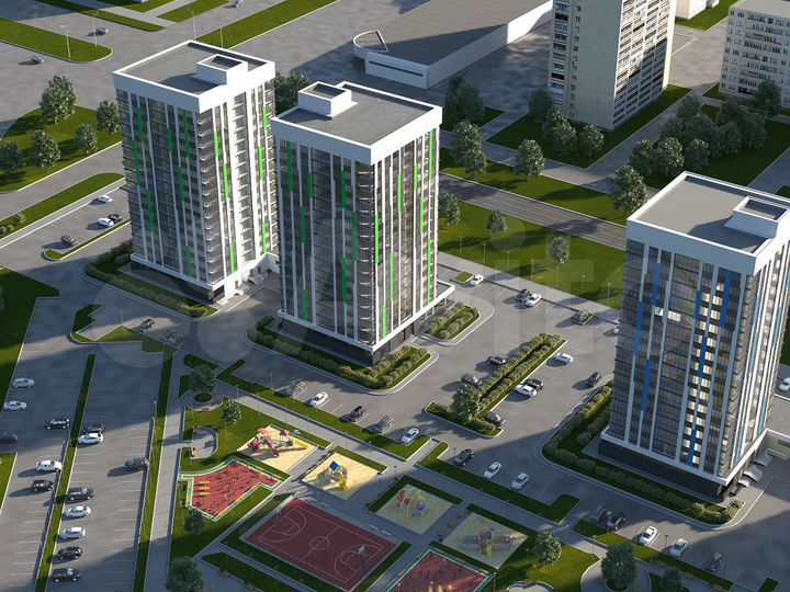 2-к. квартира, 58,3 м², 4/16 эт.