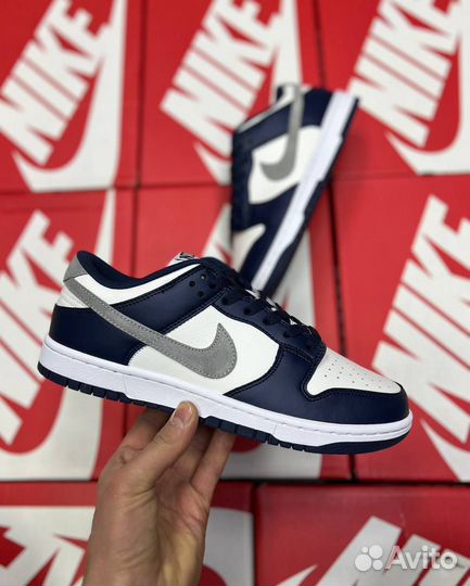 Кроссовки Nike Dunk Low Summit White Midnight Navy