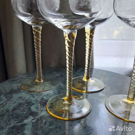 Фужеры Bohemia Glass богемсое стекло СССР винтаж