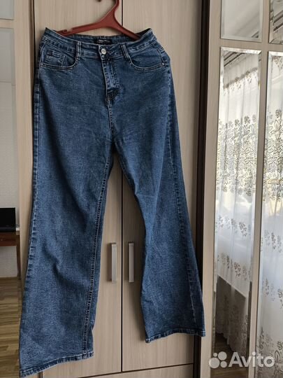Джинсы женские широкие 48